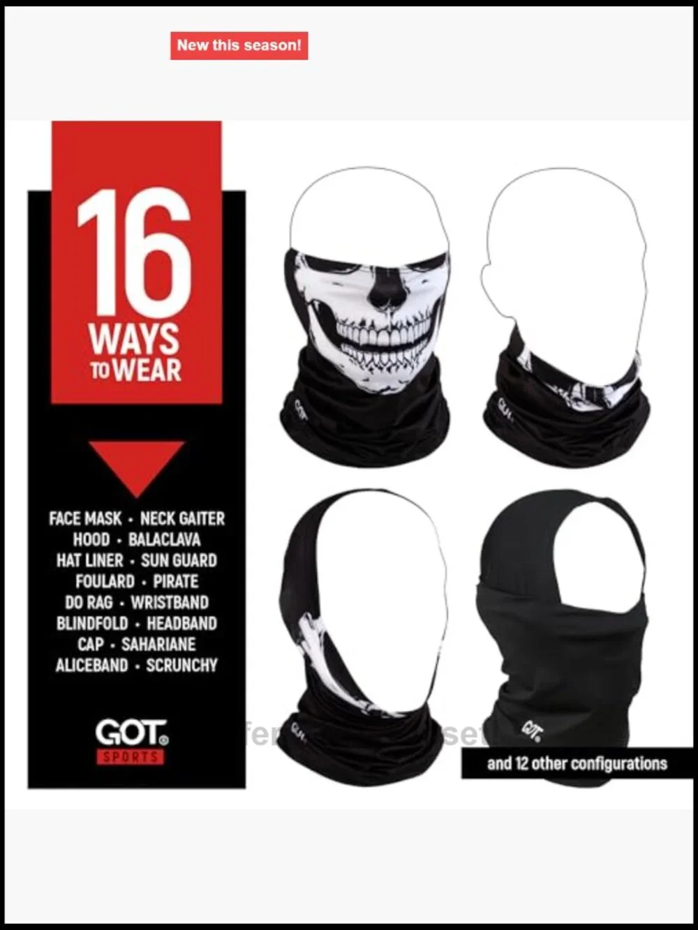 UPF 50+ Neck Gaiter UV Face Mask for Fishing Hiking